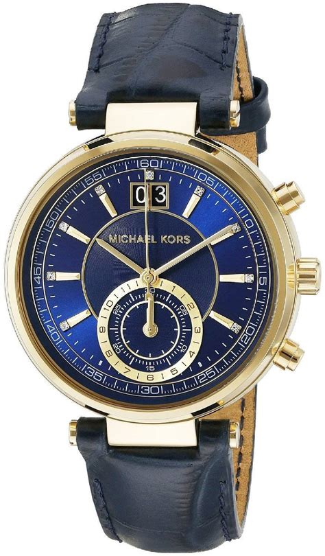 michael kors uhren damen blaues zifferblatt|Michael Kors Damen Quartz Armbanduhr, 43.00mm .